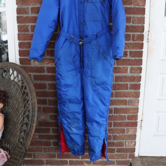 vintage eddie bauer snowsuit * snow suit * size large womens * euc * blue / red - Picture 4 of 11
